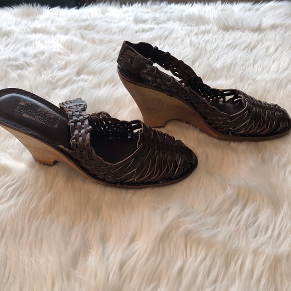 Michael Kors Brown Leather sling backs Sz 9 - Picture 6 of 7